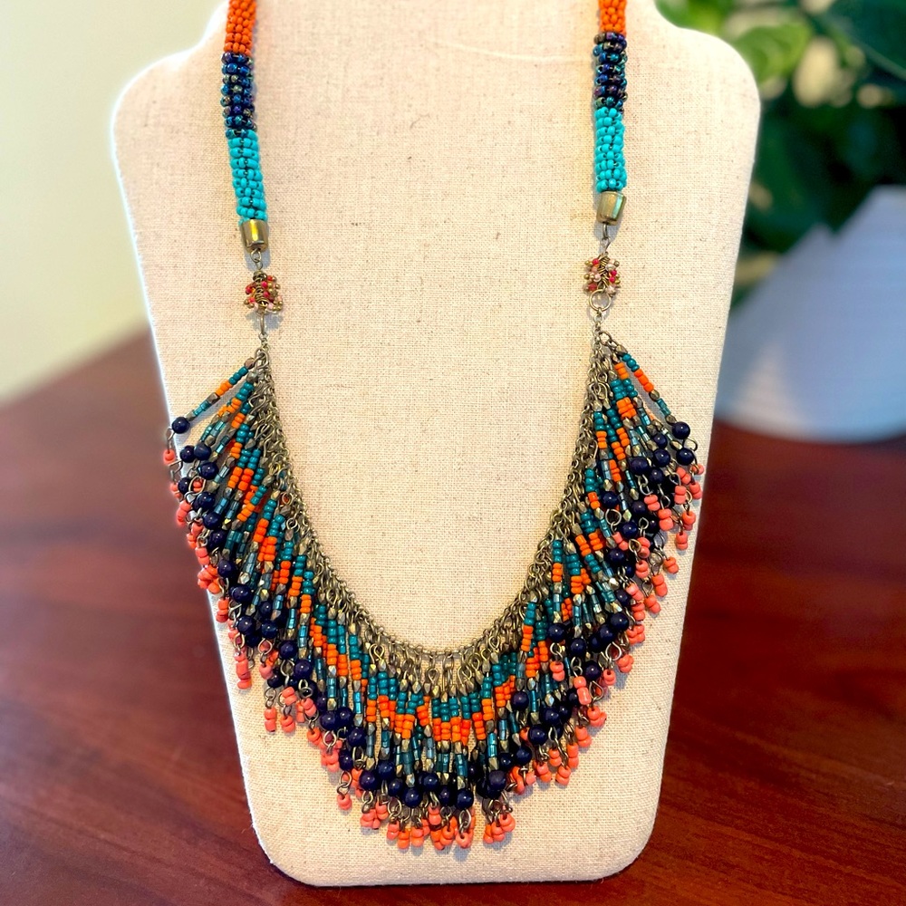 Multicolored Beaded Fashion Necklace